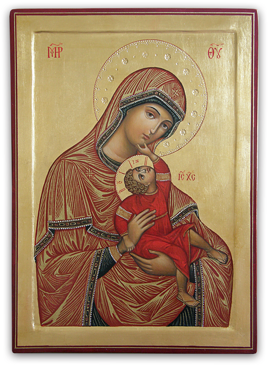 Virgin Mary - Painting (570x750), Png Download