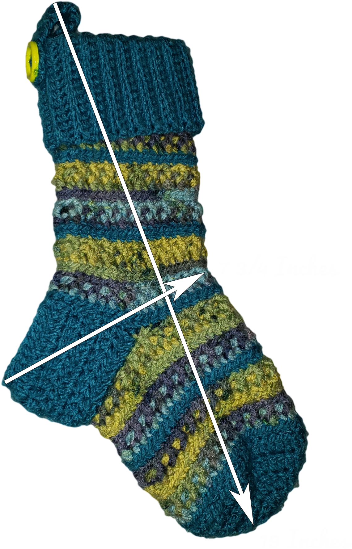 Christmas Stocking Measurements - Sock (1500x2000), Png Download