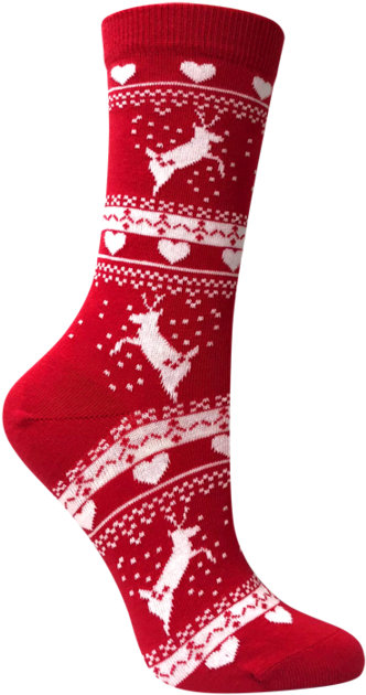 Reindeer Christmas Socks For Women, Individually Gift - Sock (900x1080), Png Download