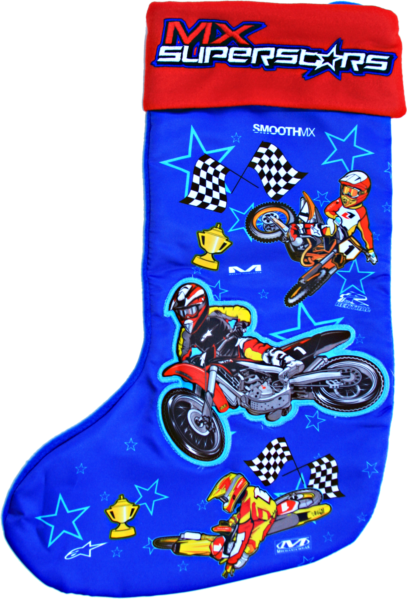 Mx Superstars Christmas Stocking - Sock (1372x2100), Png Download