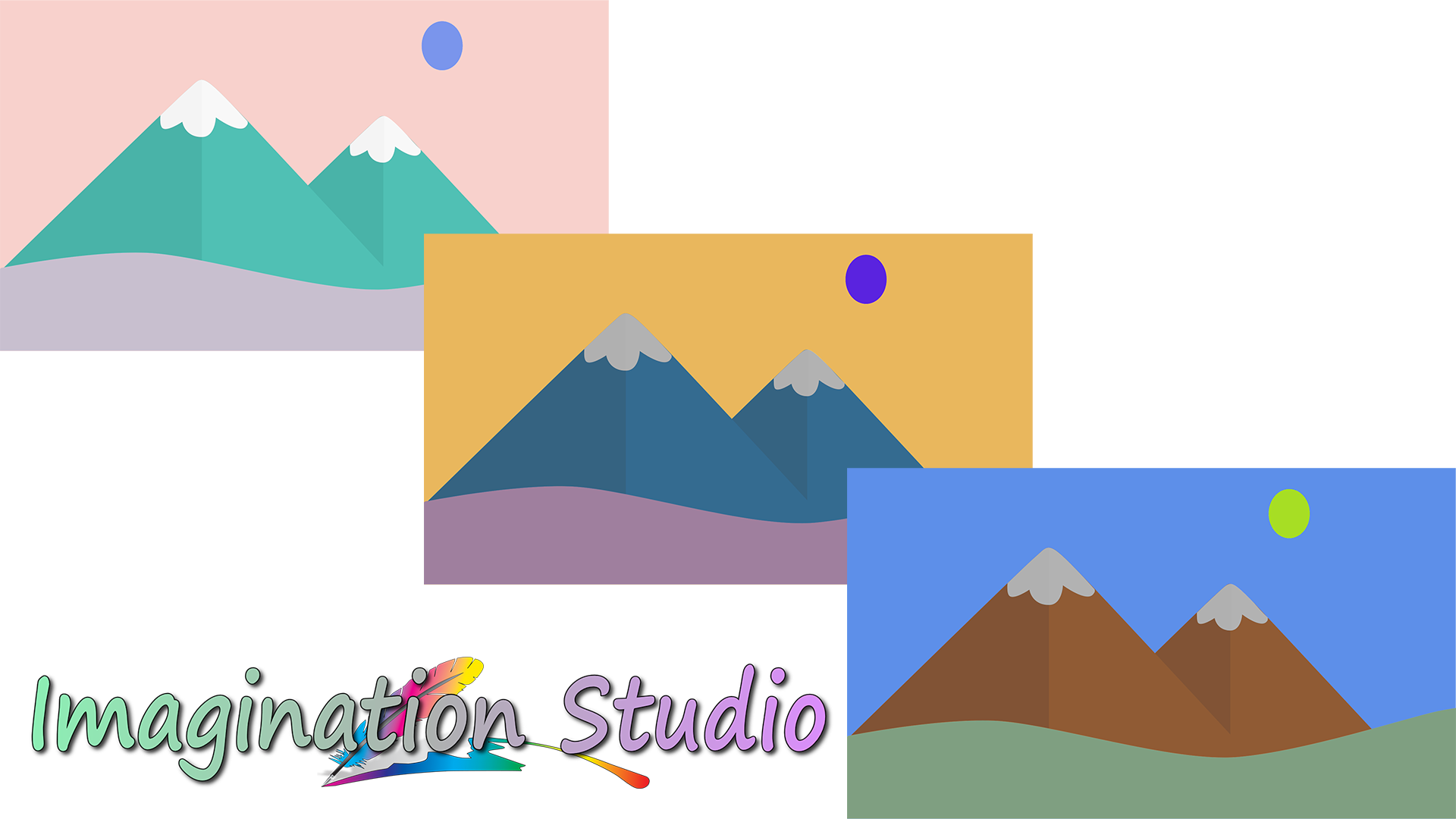 Numa Peaks Wallpapers Illustrated Colors Www Wwwopendesktoporg - Graphic Design (1920x1080), Png Download