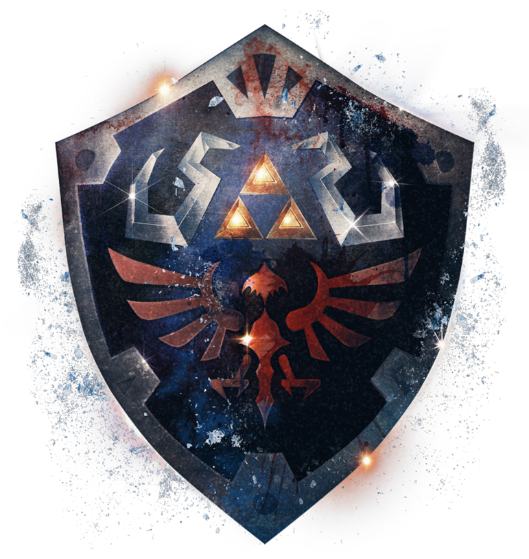 Legend Of Zelda Hylian Shield Art (1024x887), Png Download
