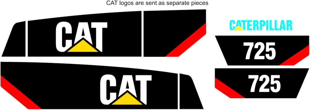 Caterpillar 725 Decal Set - Graphic Design (1024x363), Png Download