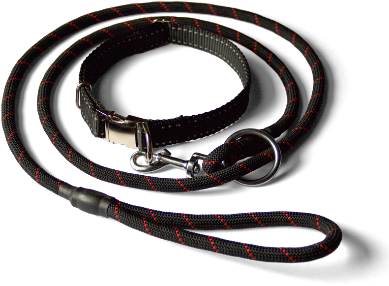 Bodhipuppy Black Collar And Leash Combo - Bracelet (800x800), Png Download