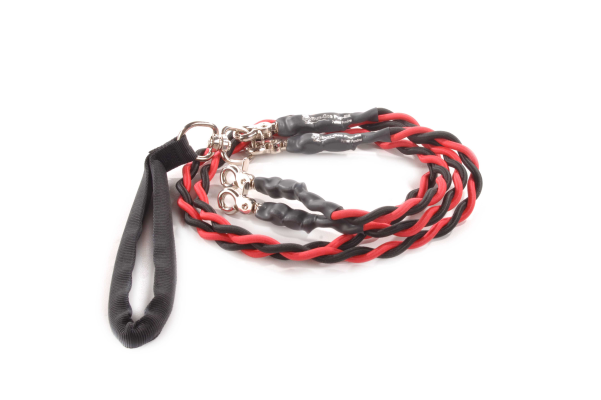 Bungee Pupee Double Leash 4' Red/blk Med Up To 45 Lb - Wire (600x600), Png Download