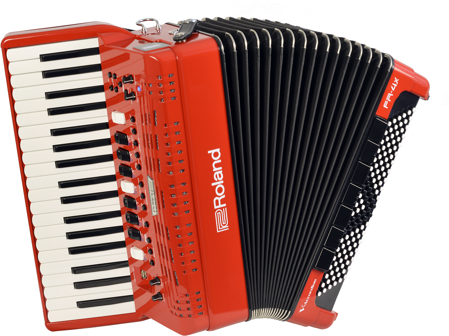 Fr-4x En Rojo Con Teclado Piano - Accordion Sh (1920x1281), Png Download
