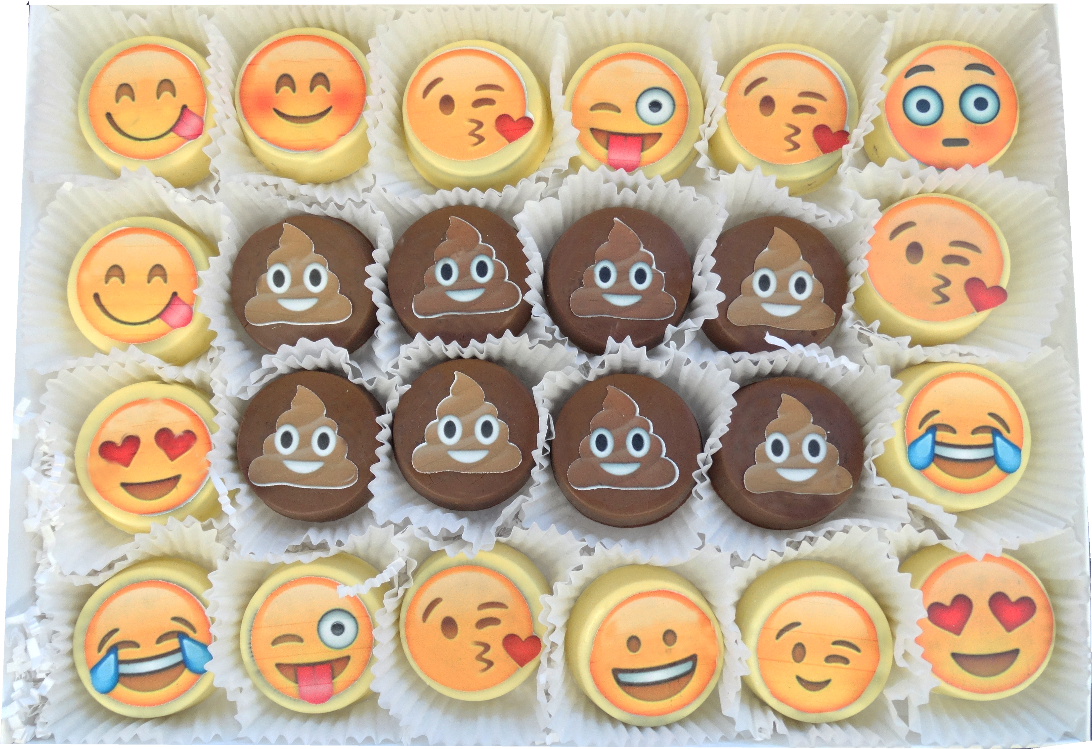 Mixed Emojis Chocolate Covered Oreos $ (4550x3150), Png Download