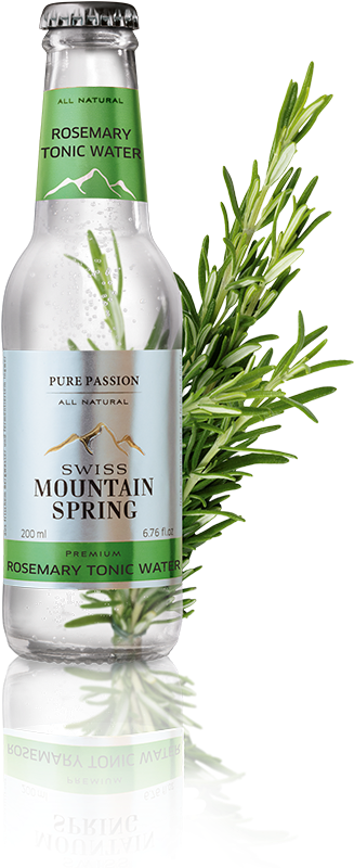 Rosemary - Glass Bottle (526x800), Png Download