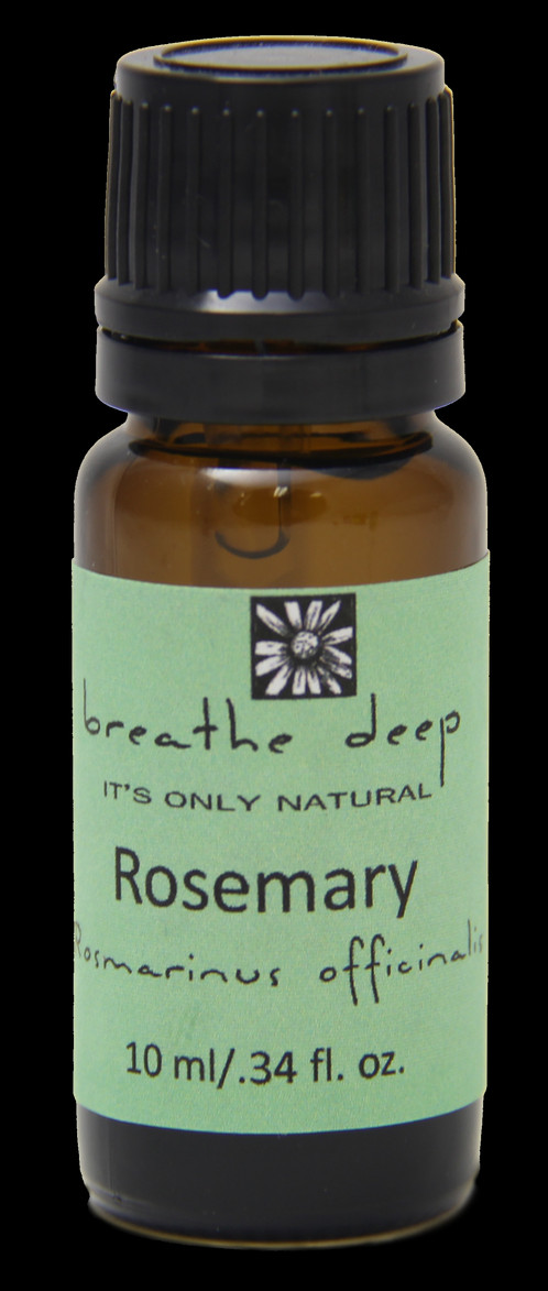 Breathe Deep Rosemary Essential Oil - Glass Bottle (498x1173), Png Download