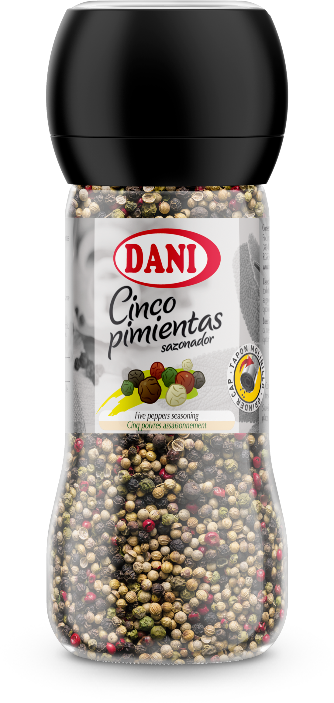 Five Peppers Seasoning 180g - Conservas Dani (2600x2600), Png Download