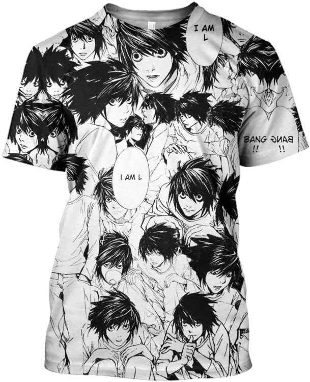 3d Death Note Tshirt - Death Note (800x799), Png Download
