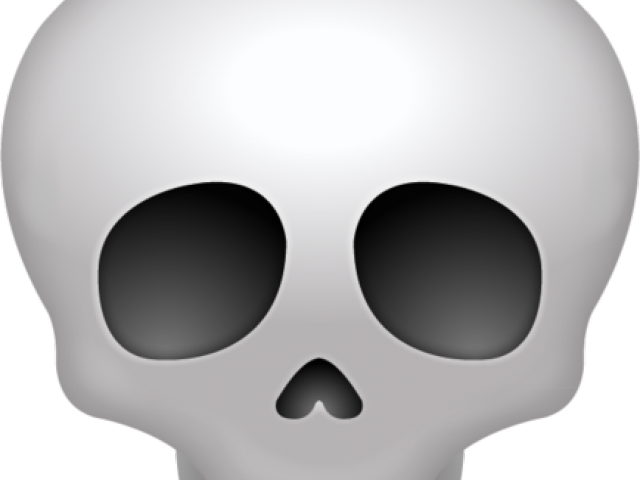 Skeleton Head Clipart Emoji - Skull (640x480), Png Download