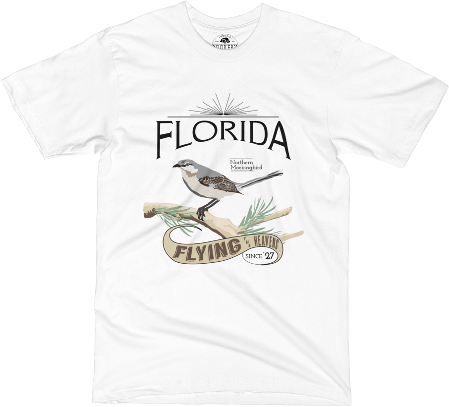 Florida Northern Mockingbird State Bird T-shirt - State Bird (1000x1000), Png Download