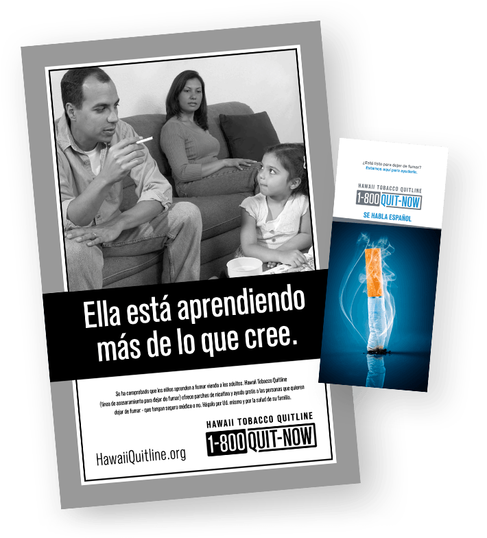 Spanish Posters And Brochures - Hawaii Tobacco Quitline (800x800), Png Download
