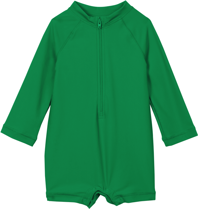 Child Wearing The Baby One Piece Rash Guard In Baby - Overcoat (850x891), Png Download