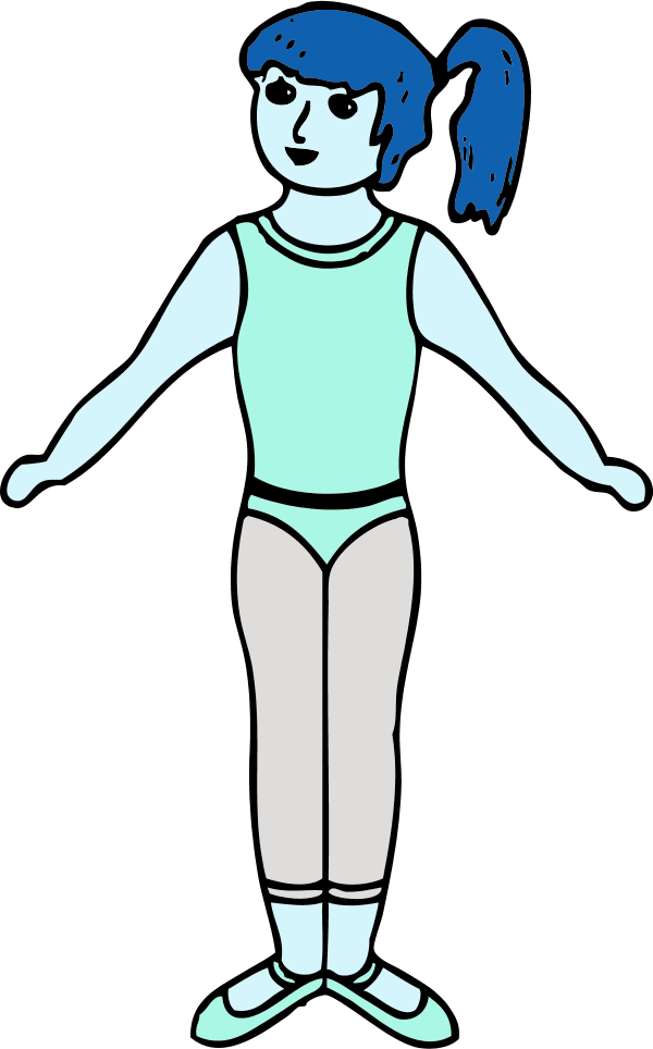 Girl Body Outline Clip Art N3 - Human Body Clip Art (600x964), Png Download