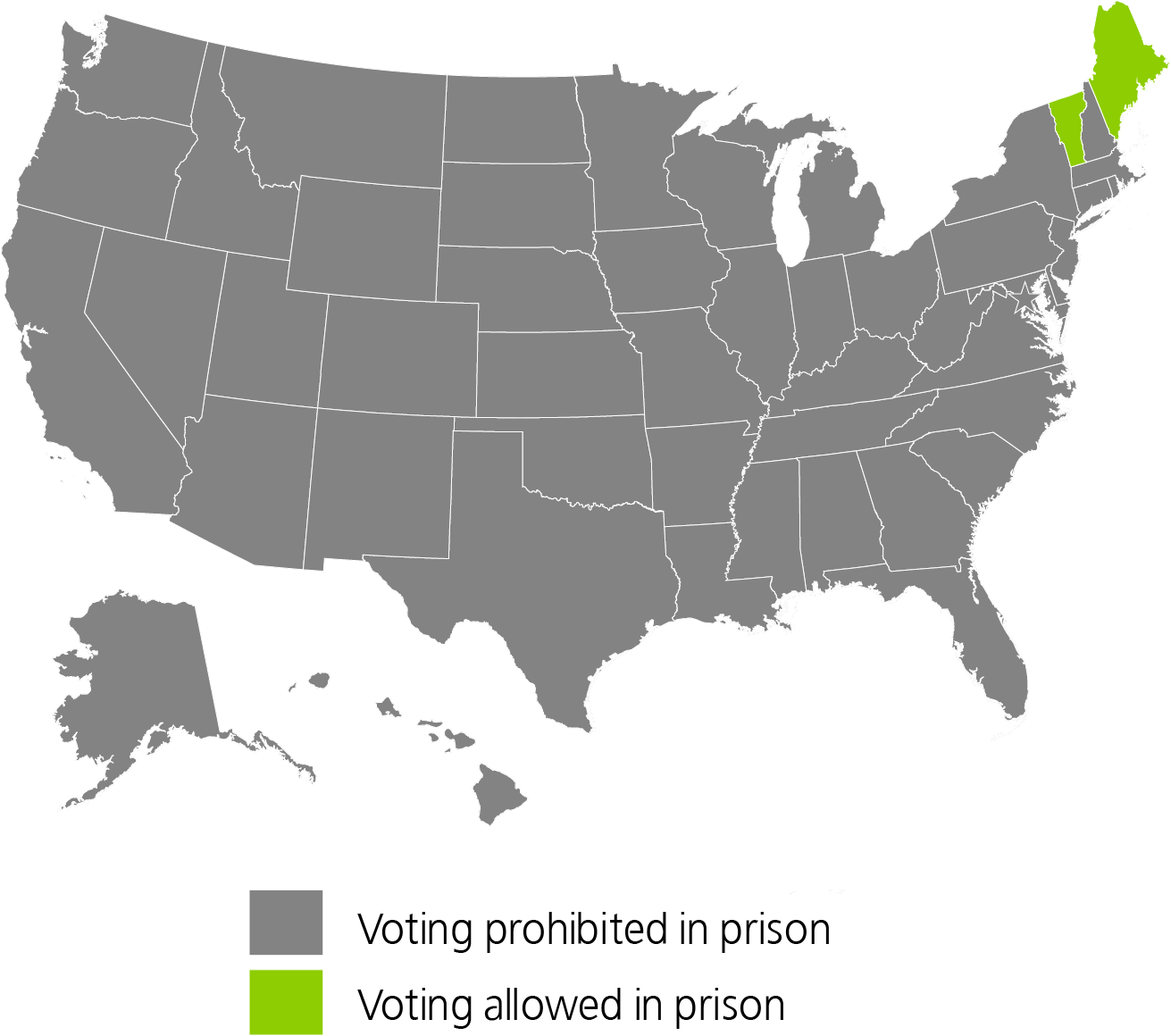 State Disenfranchisement Laws - Boise Idaho Map (1311x1160), Png Download