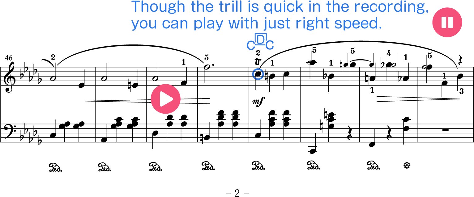 Very Soft Grace Notes In Trio - Sheet Music (1533x687), Png Download