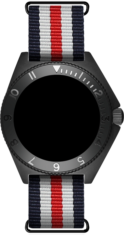 Mayfair Strap Nato Red, White & Blue - Bamford (500x943), Png Download