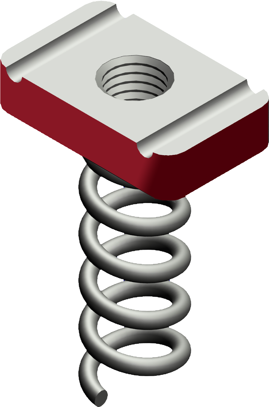 640002 - M6 Spring Nut (1101x1606), Png Download