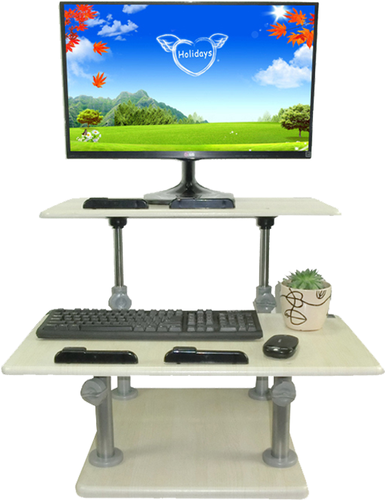 Things Standing Computer Desk Standing Desk Standing - Table (800x800), Png Download