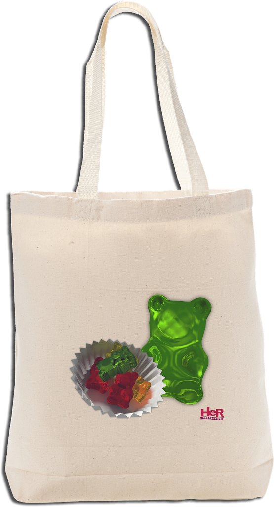 Gummy Bear Craze - Tote Bag (555x1024), Png Download