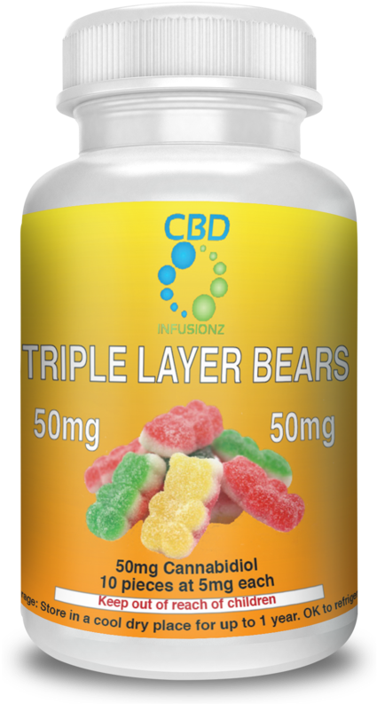 Triple Layer Bears Cbd Edibles 50mg Cbd - Nombres Para Jabon Liquido Para Manos (998x1024), Png Download