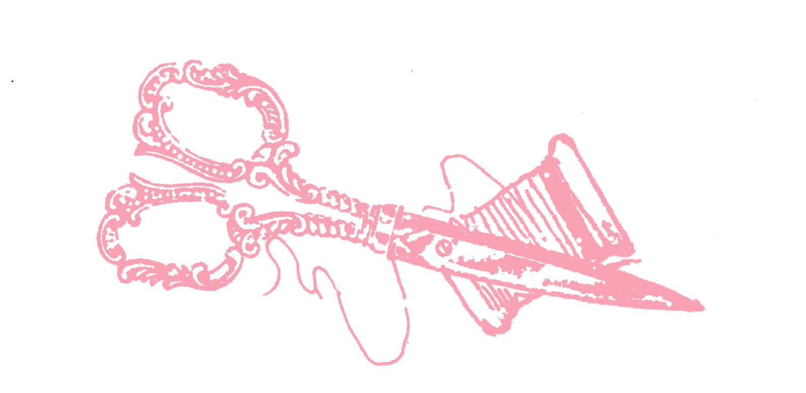 Shears Clipart Scisors - Vintage Needle And Thread (1600x808), Png Download