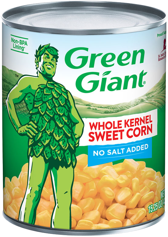 Green Giant® No Salt Added Whole Kernel Sweet Corn - Cans Of Green Beans (800x800), Png Download