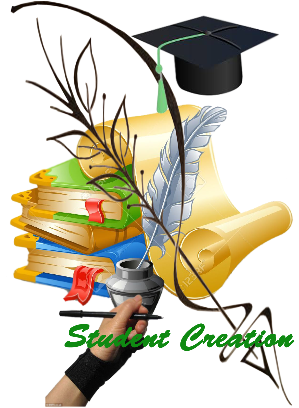 Feather Pen And Ink (1173x1597), Png Download