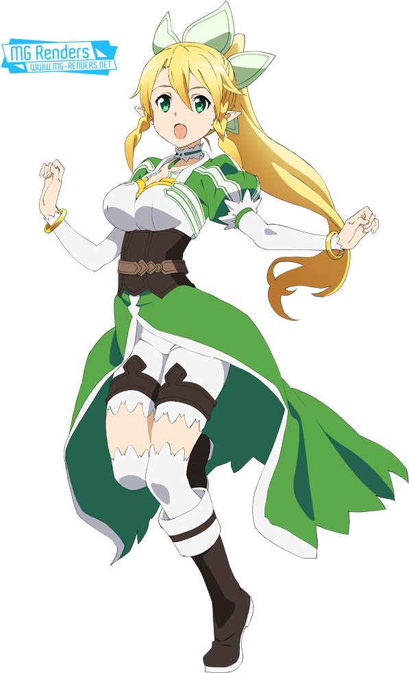 Anime Render Ecchi Transparent Background Alfheim Online - Leafa (640x1000), Png Download