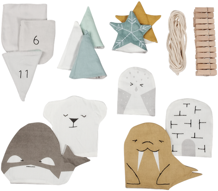 In The Snow Christmas Calendar - Advent Calendar (1000x1000), Png Download