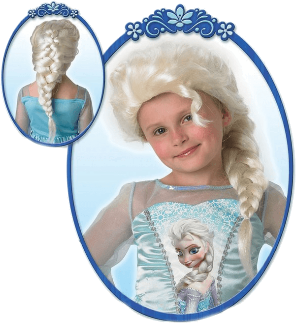 Child Disney Frozen Elsa Wig - Elsa Parukas (600x951), Png Download