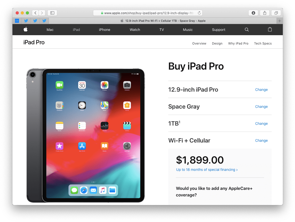 A Fully Loaded 2018 Ipad Pro Will Burn A $1,899 Hole - Ipad Pro 2018 Price (1179x890), Png Download