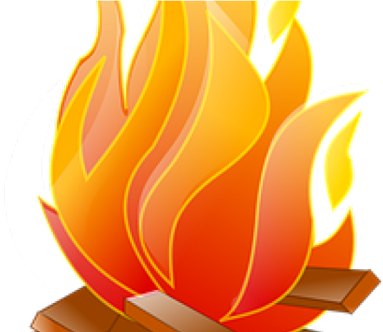Burn Clipart Big Fire - Burning Wood Clipart (640x480), Png Download