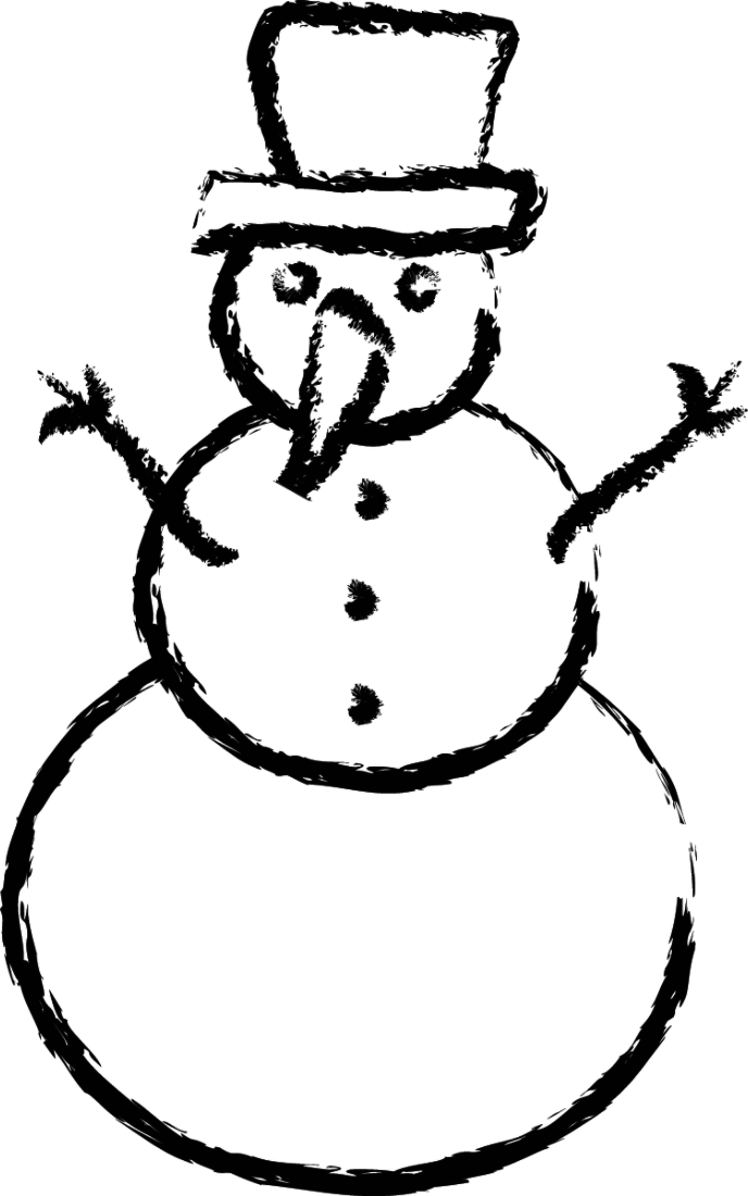 Kate Has Provided An Adorable Snowman Doodle For Each - Cartoon (688x1100), Png Download