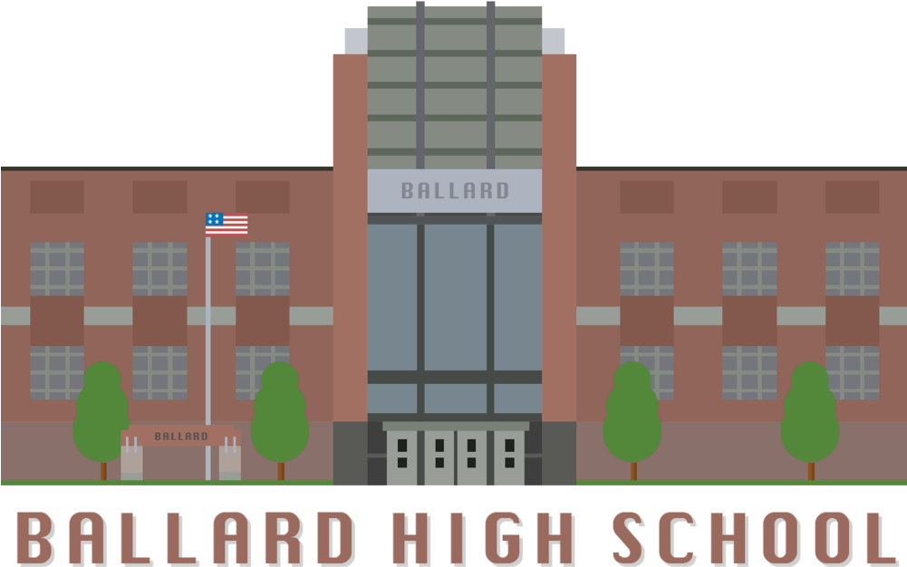 Ballardhighschool - Architecture (1000x690), Png Download