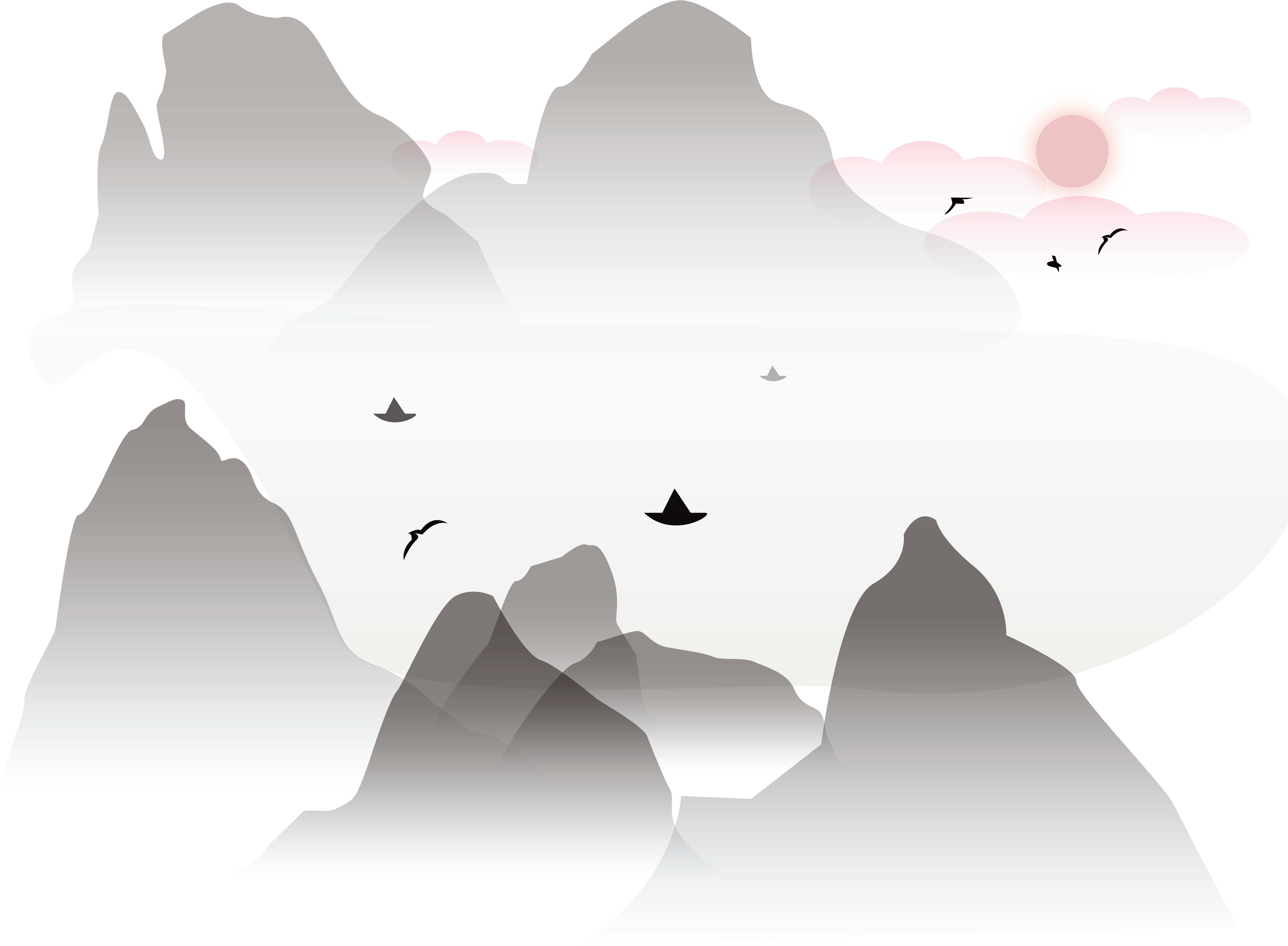 Simplicity Artistic Conception New Chinese Style Ink (8334x8334), Png Download