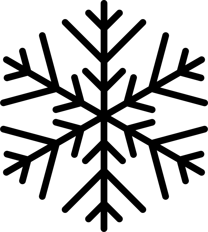 Png File - Snowflake Black And White Png (878x980), Png Download