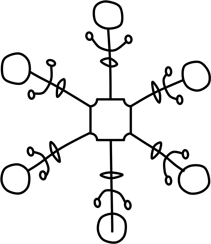 Snowflake, Black And White, Png - Snowflake (816x1056), Png Download