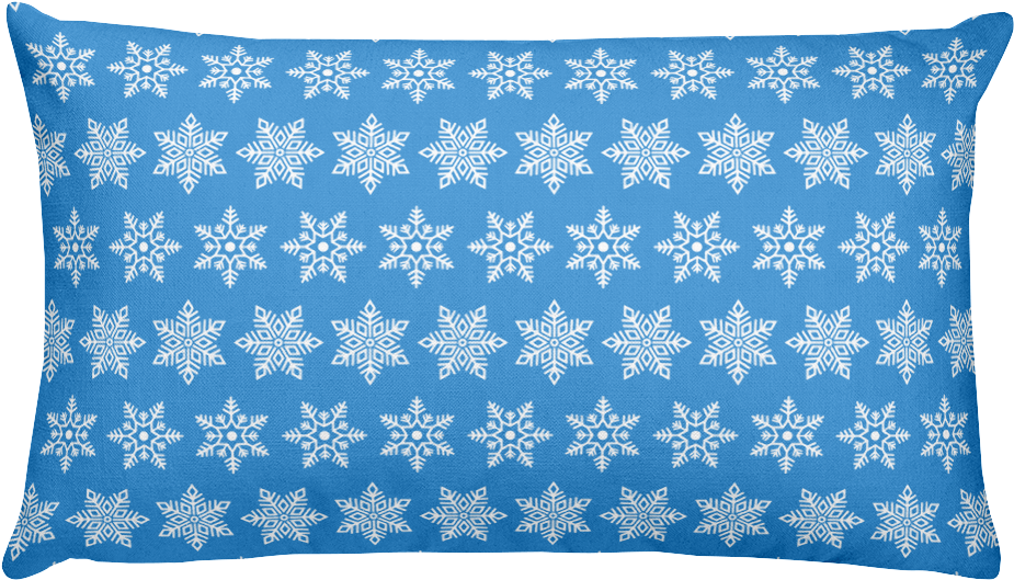 Light Blue And White Snowflakes - Cushion (1000x1000), Png Download