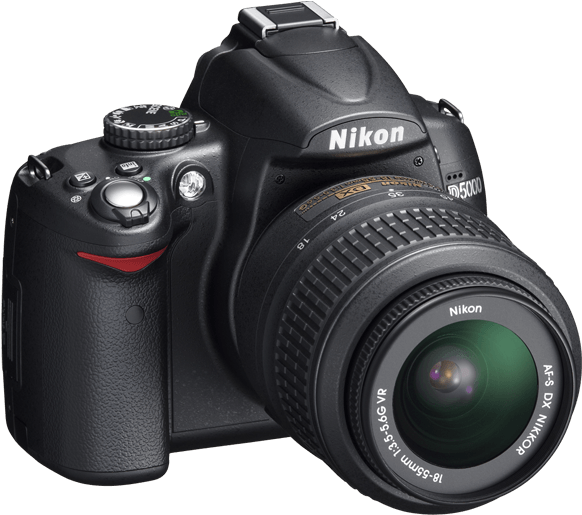 A Nikon D5000, Circa 2009, Which I Borrowed On And - Nikon D3500 (700x595), Png Download