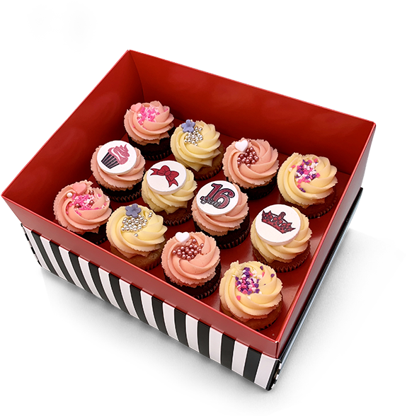 Sweet Sixteen Cupcakes - Cupcake (600x600), Png Download