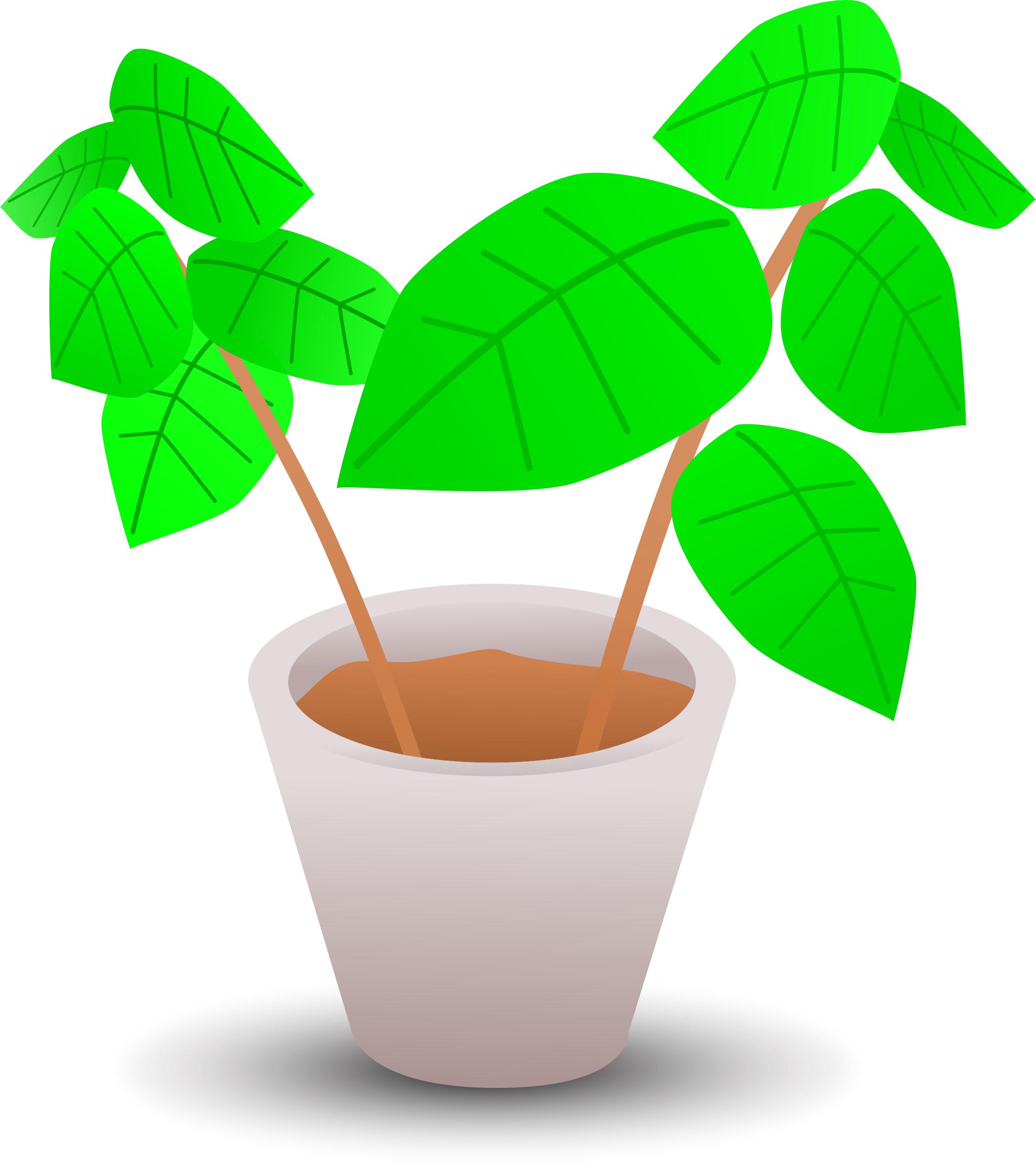 Jpg Transparent Big Image Png - Pot Plant Clip Art (2121x2400), Png Download