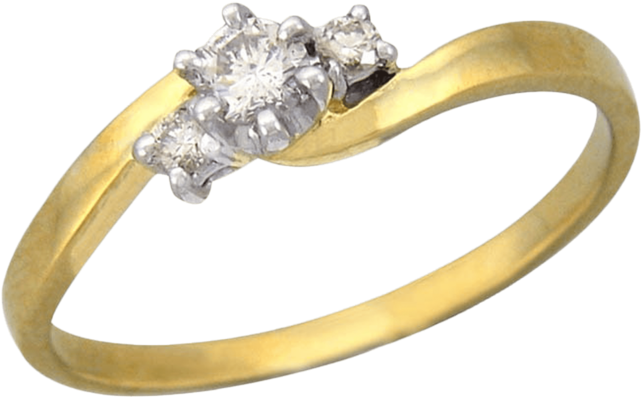 Women 9 Kt Gold Diamond Ring - Engagement Ring (640x960), Png Download