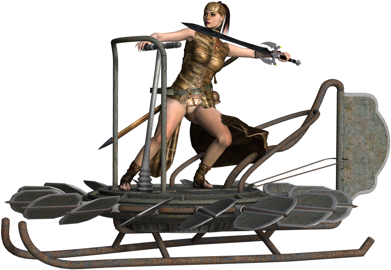 Girl Armor Warrior - Luge (1280x1076), Png Download