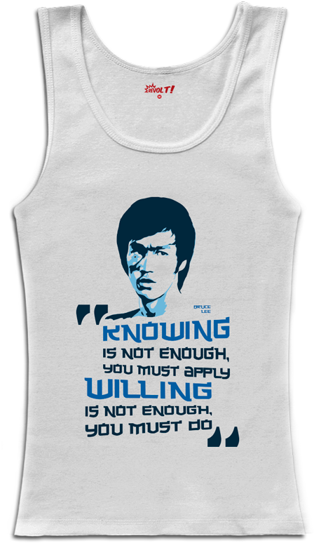 Tank Top Bruce Lee Knowing & Willing - Active Tank (500x793), Png Download