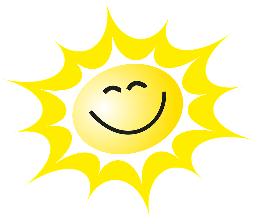 The Sun, A Smile, The Rays, Yellow, Sweetheart, Summer - Bom Dia Amizade Amor E Arte (843x720), Png Download