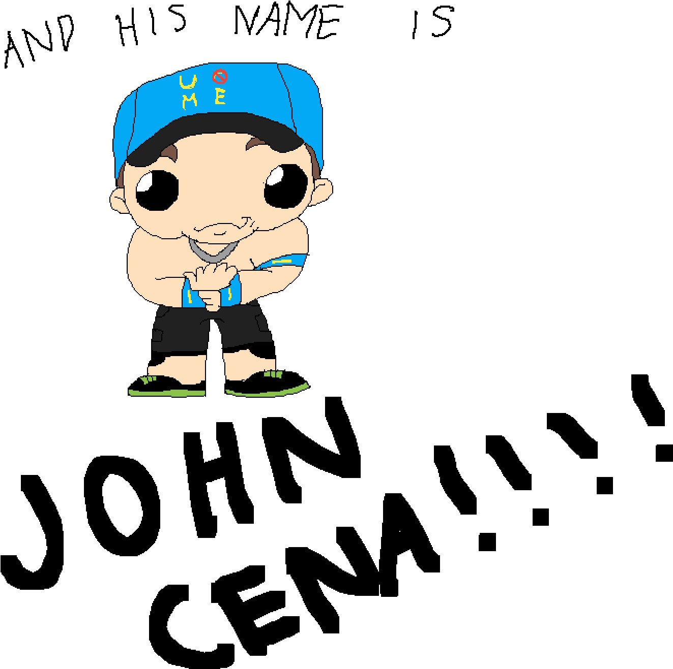 John Cena - Cartoon (1400x1400), Png Download