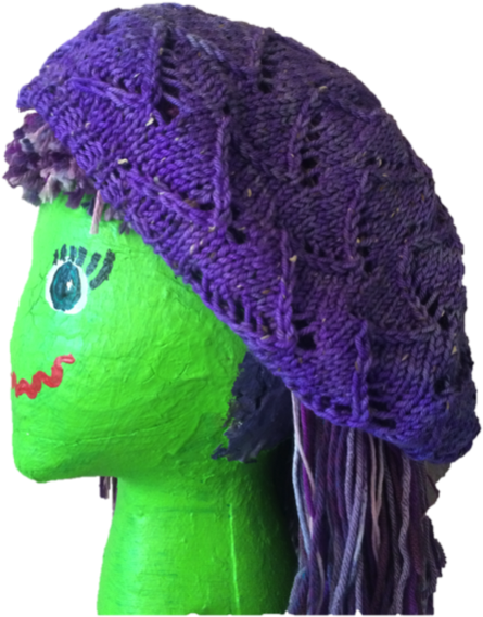 Killer Lace Slouch Hat - Knit Cap (529x705), Png Download